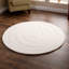 Bradley area rug Hand Tufted Circle Ivory-860603531