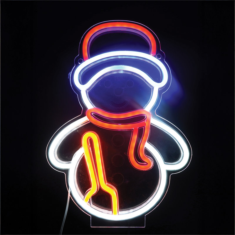 Snowman LED Neon  Festive Light with Stand