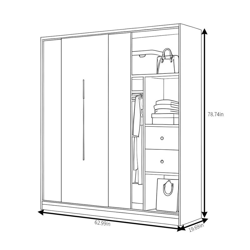 Haddon, 79" H x 63" W x 20" D