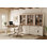 Ensemble de bureau moderne Modern Farmhouse: bureau rétro de 60 pouces avec prises de courant et bibliothèque à 3 colonnes de 73 po avec armoire et tiroirs, chêne clair