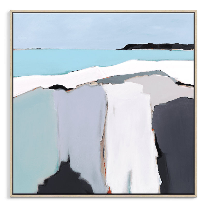 Thinking Of Home by Brenda Meynell - Painting, Brown Framed Canvas, 76cm H x 76cm W x 5cm D