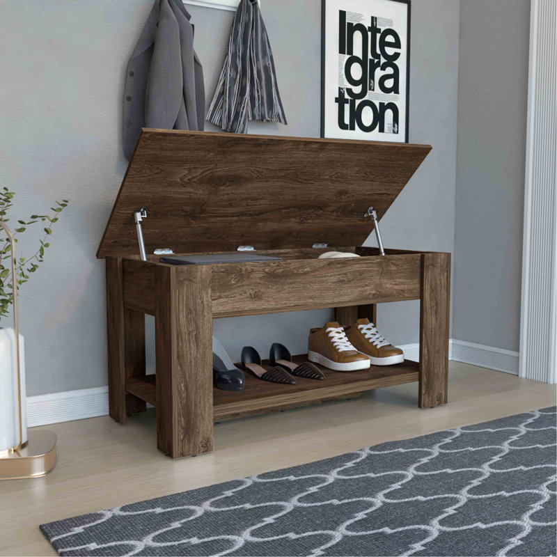 Table de rangement, quatre pieds, tablette inférieure
