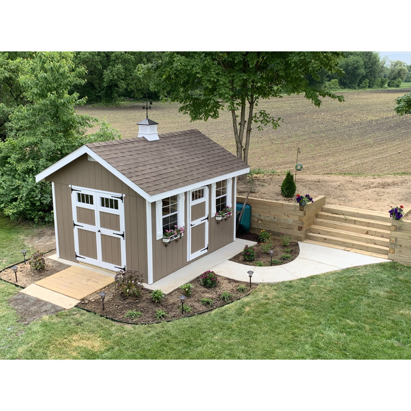 Riverside 10 ft. W x 12 ft. D Wood Storage Shed