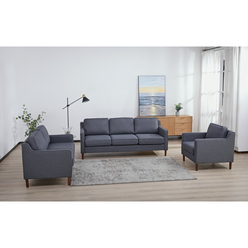 Ensemble de canapé 3 places, causeuse et fauteuil Artdeco Home, Ivoire