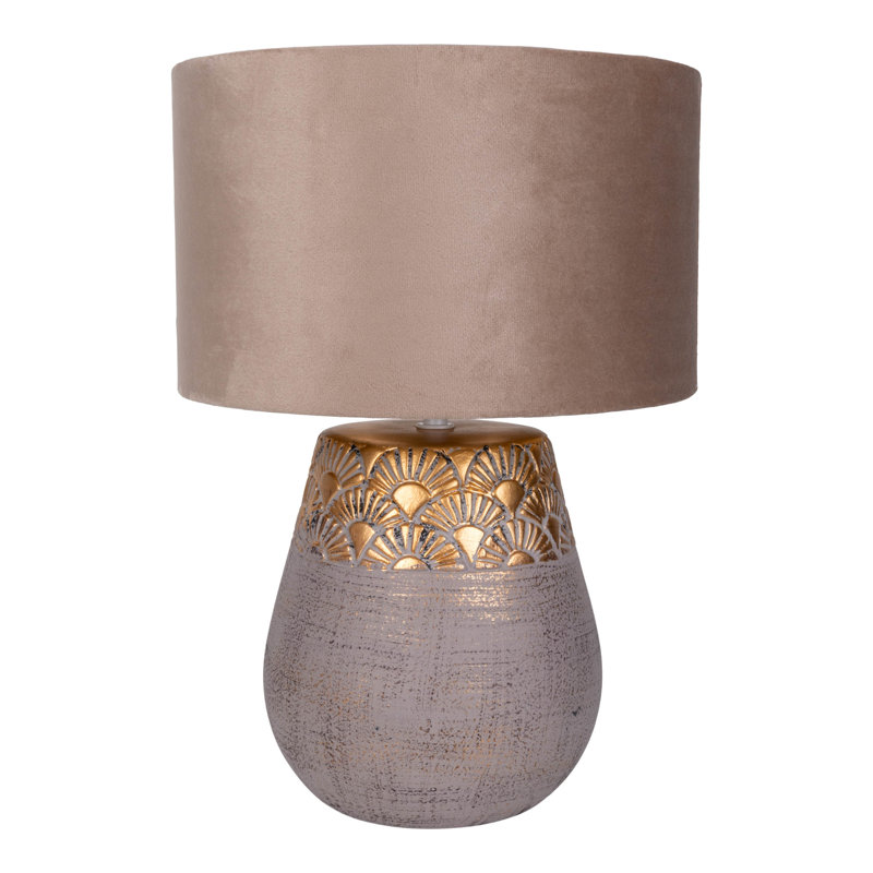 Jamila 49cm Green Globe Table Lamp, Beige