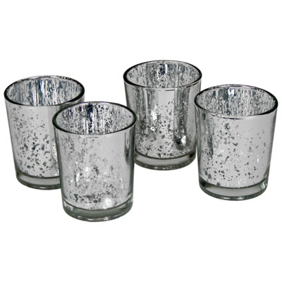 4 Piece Glass Tabletop Votive Holder Set