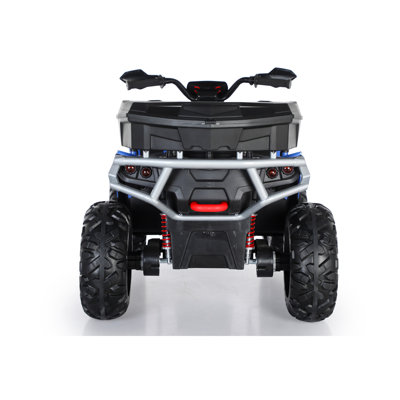 VTT pour enfants 4 roues, véhicule électrique 4 roues motrices 4 roues motrices pour enfants, 2 x 4 places, moteur 4 x 200 W, vitesse maximale de 6Mph - bleu