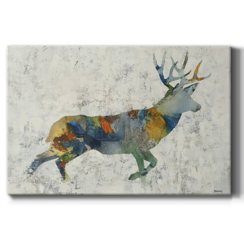 Toile tendue sur châssis de qualité supérieure DEER TOEMB - prête à être accrochée, H 24 po x l 36 po