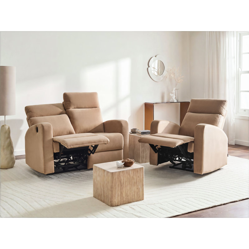 VERDAL 78cm Wide Velvet, P1, Power - Push Button
