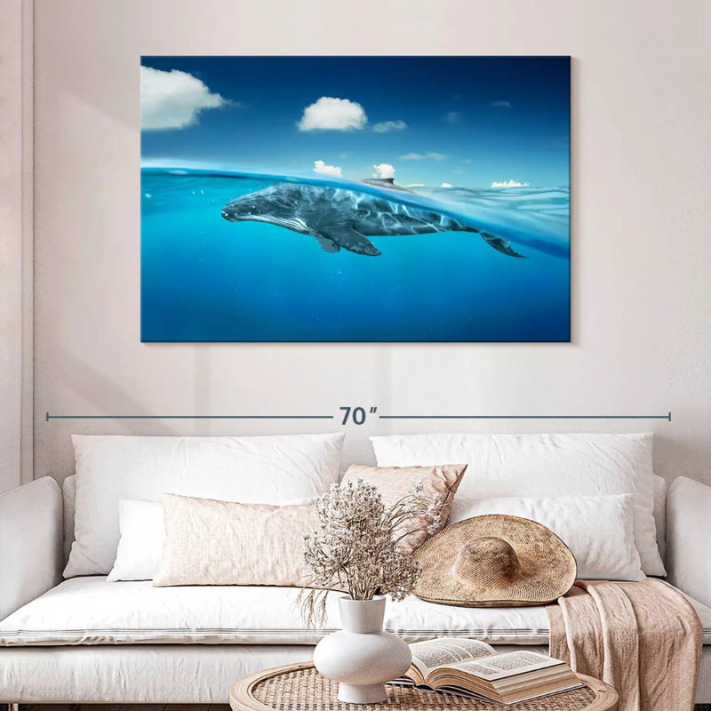 Brampt Whale Below The Surface, 32'' H x 48'' W