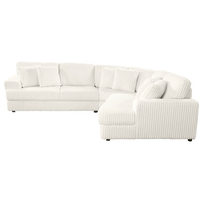Sophisticated Style - Holyfield 3-Piece Upholstered Modular Sectional Sofa Ivory
