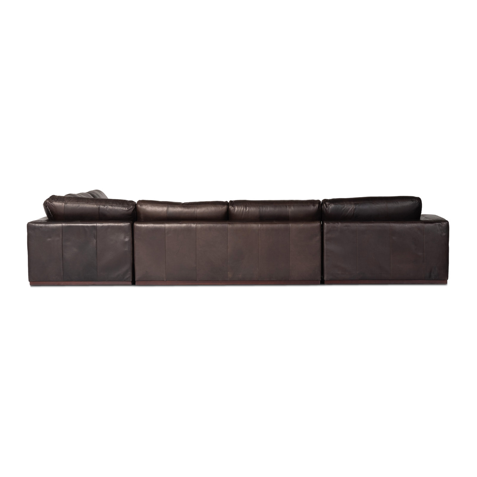Wexford Genuine Leather Corner Sectional, Left Hand Facing, Aldred Silver Polyester Blend