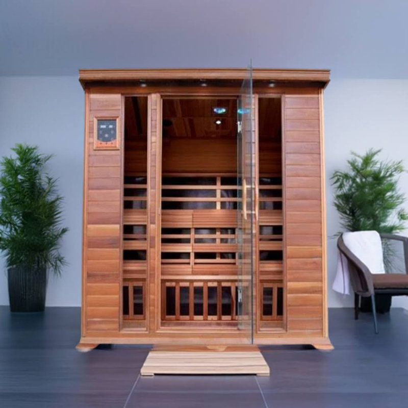 SunRay Saunas 4 - Person Bluetooth Compatible FAR Infrared Sauna in Cedar