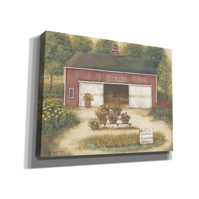 Zeb's Flowers by Pam Britton - Wrapped Canvas Painting