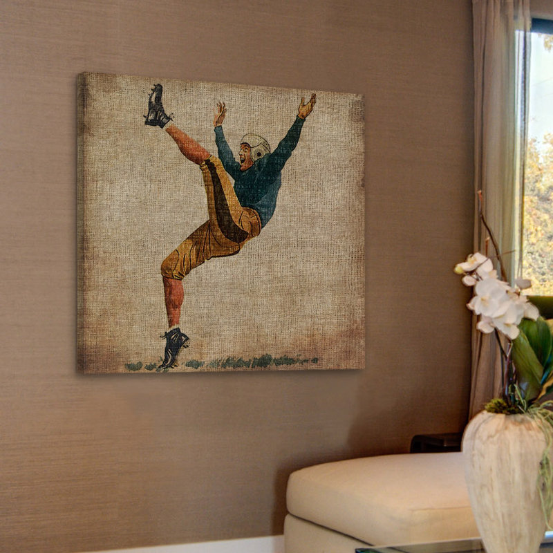 « rétro sports v », impression sur toile, H 32 po x l 32 po x P 1,5 po, Toile tendue