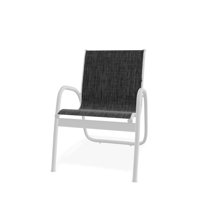 Fauteuil de patio Gardenella, Blanc texturé, Ombre Augustine