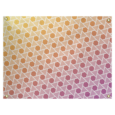Tapisserie murale hexagonales et triangles