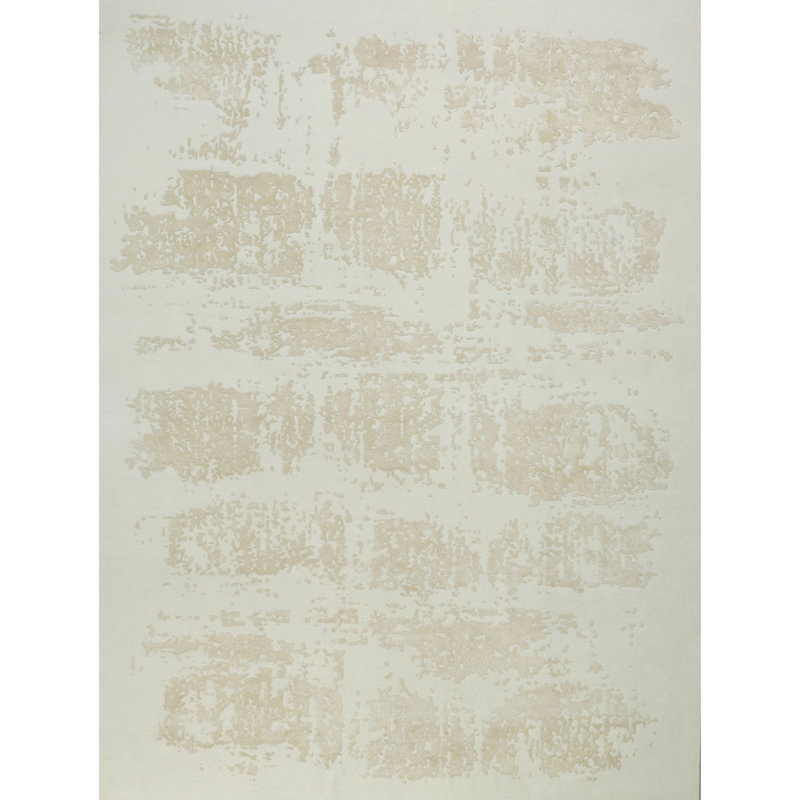 Tapis blanc nouÃ© Ã  la main de grande qualitÃ©, Rectangle 12 pi x 15 pi