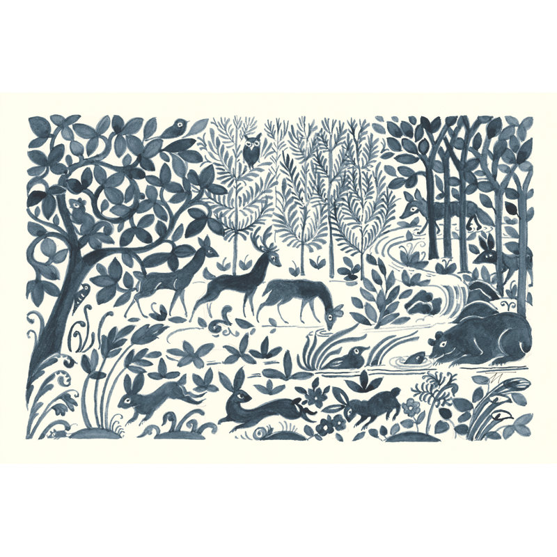 Forest Life II by Miranda Thomas - Painting Print, 20cm H x 30cm W, Wrapped Canvas