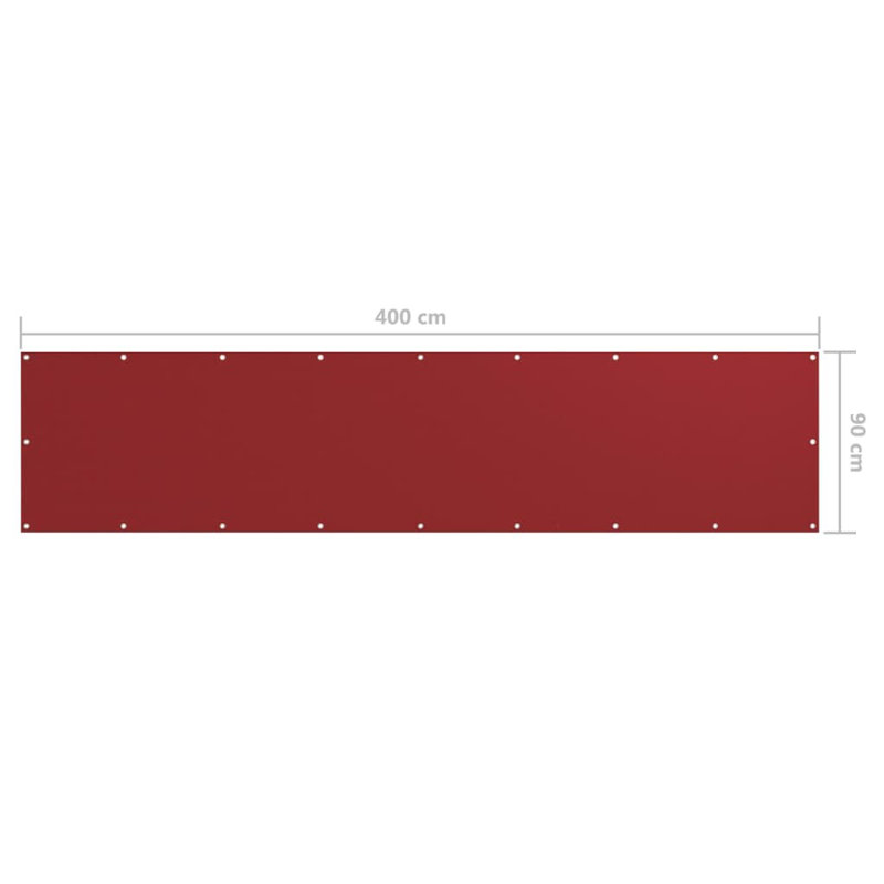 Aadya 0.9m x 4m Rectangular Shade Sail, Red