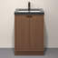 Meuble-lavabo autoportant de 23,6 po Monterey + lavabo en acrylique noir renforcé-644166519