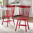 Aulii 6 - Piece Rectangle Table, Bench, Windsor Chairs Dining Set-1179330282