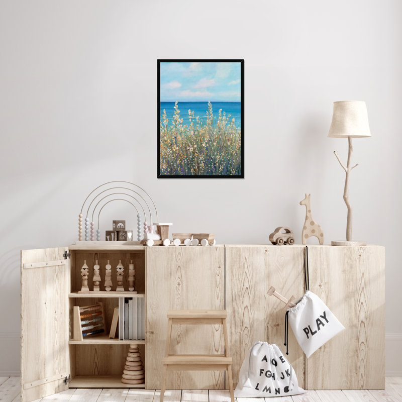 Flowers At The Coast I by Timothy O' Toole - Painting, Black Framed Paper Print, 34cm H x 24cm W