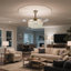 43“ Gold Heart-Shaped Crystal Invisible Fan Light (Remote Control and Led 3-Colour Dimming)