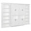 Lit escamotable double gain de place avec rangement, en bois MDF, style moderne blanc pour chambre d'amis