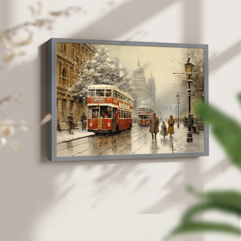 Chirstmas Art-CCCXXV -Framed Print - Restickable, Gris, H 16 po x l 20 po