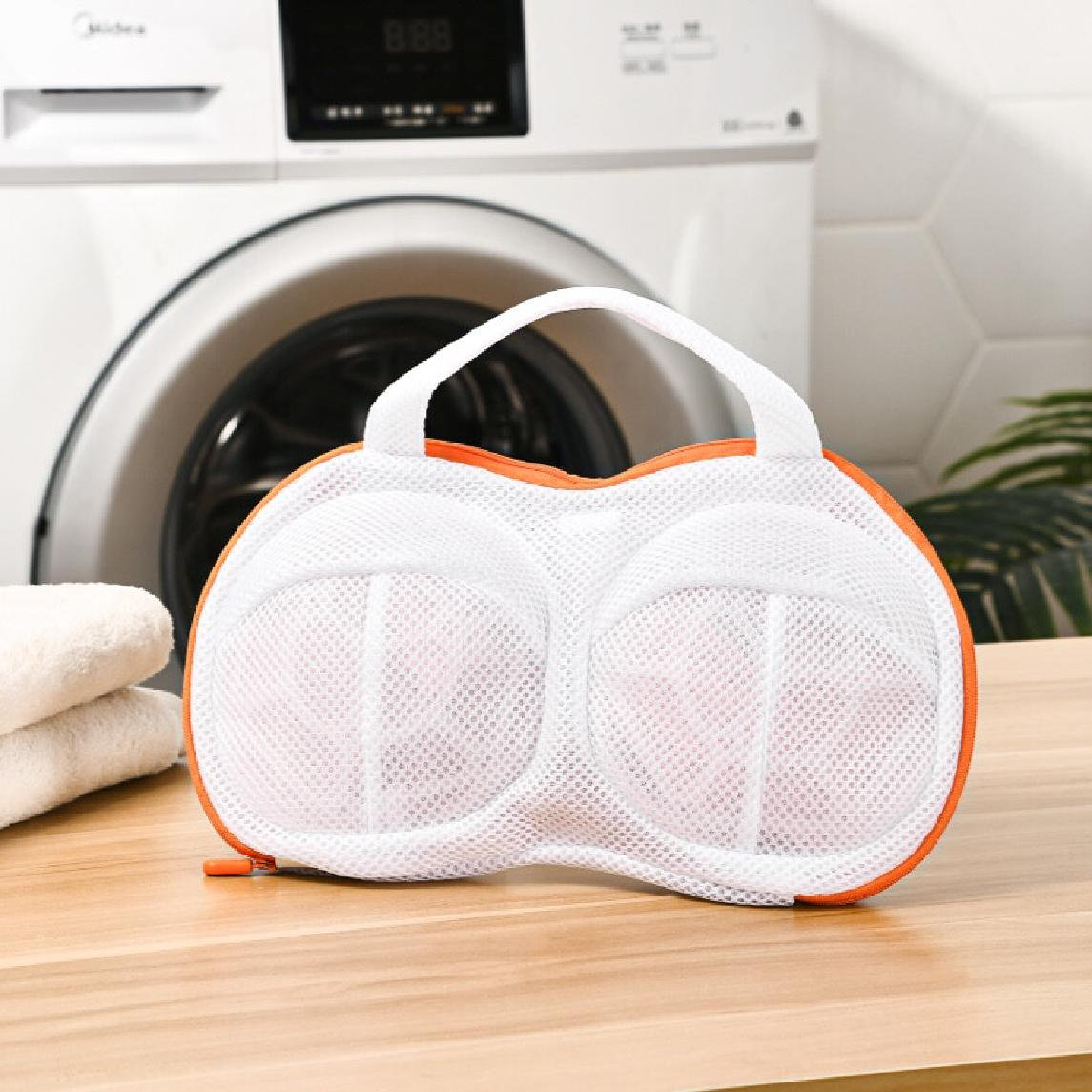 Zippered Mesh Laundry Wash Bags Foldable Delicates Washing Machine Clothes
