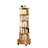 6 Tier Rotating Bookshelf, 360° Display Round Spinning Bookshelf With Wheels And Drawer, Space-Saving, Small Space Rotating Bookshelf Tower-125465659