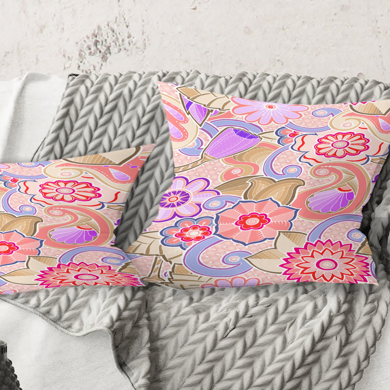 Coussin Floral, 18 po x 18 po