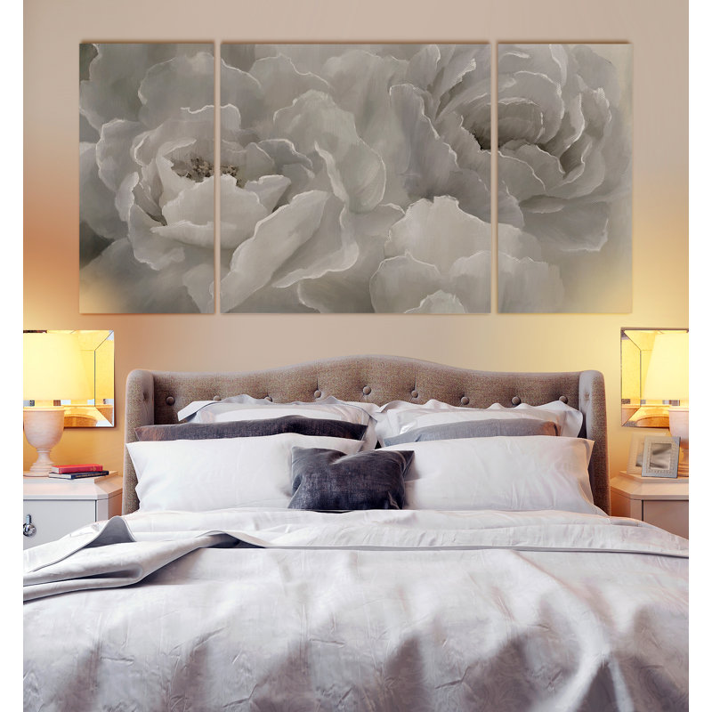 Reproduction d’art sur toile tendue, "the premium pivoine dentelle" , impression à multiples images sur toile tendue
