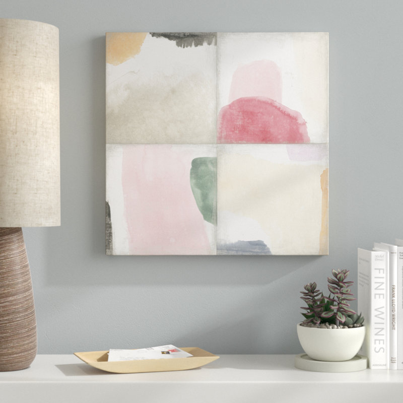 Pastel Tile III by June Erica Vess - Painting, 51cm H x 51cm W, Wrapped Canvas