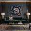 «Music Harmonica», art mural sur toile bleue-144960863