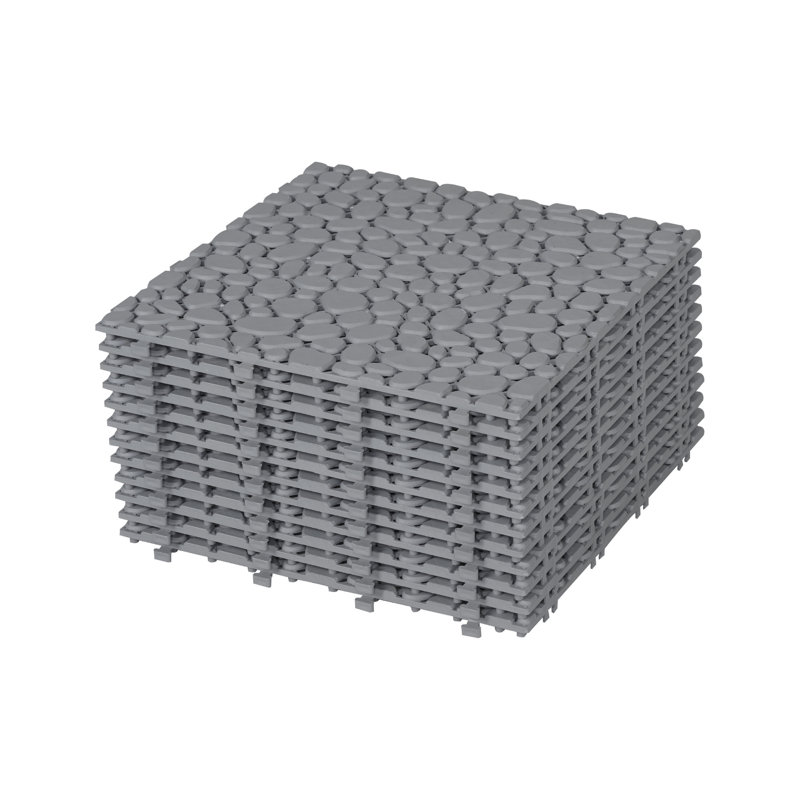 Paquet de 12 tuiles de pont grises, Gris