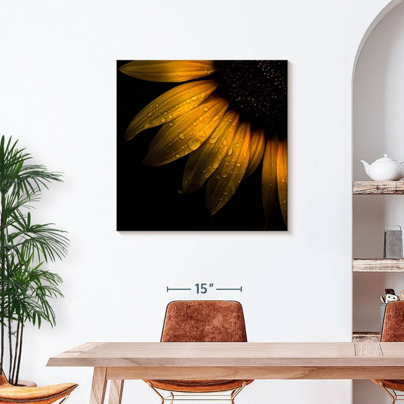Sunflower Petals Canvas Print, 36" H x 36" W x 1.25" D