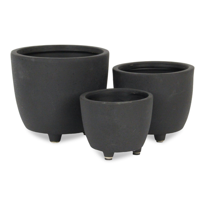 Tressy Handmade Ceramic Pot Planter, 6.25" x 6.75" x 6.75"