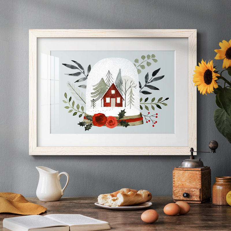 Boule à neige Village Collection A, H 18 po x l 26 po x P 1,5 po, Blanc