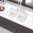 32" Undermount Ceramic Kitchen Sink - Dual Mount White Ceramic Rectangular Deep Sink Basin