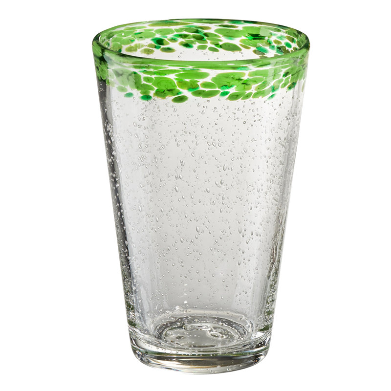 Abigail 18oz. Handmade Drinking Glass Set, Green