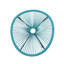 Set of 2 Teal PE Rattan Outdoor Chairs with Iron Frame