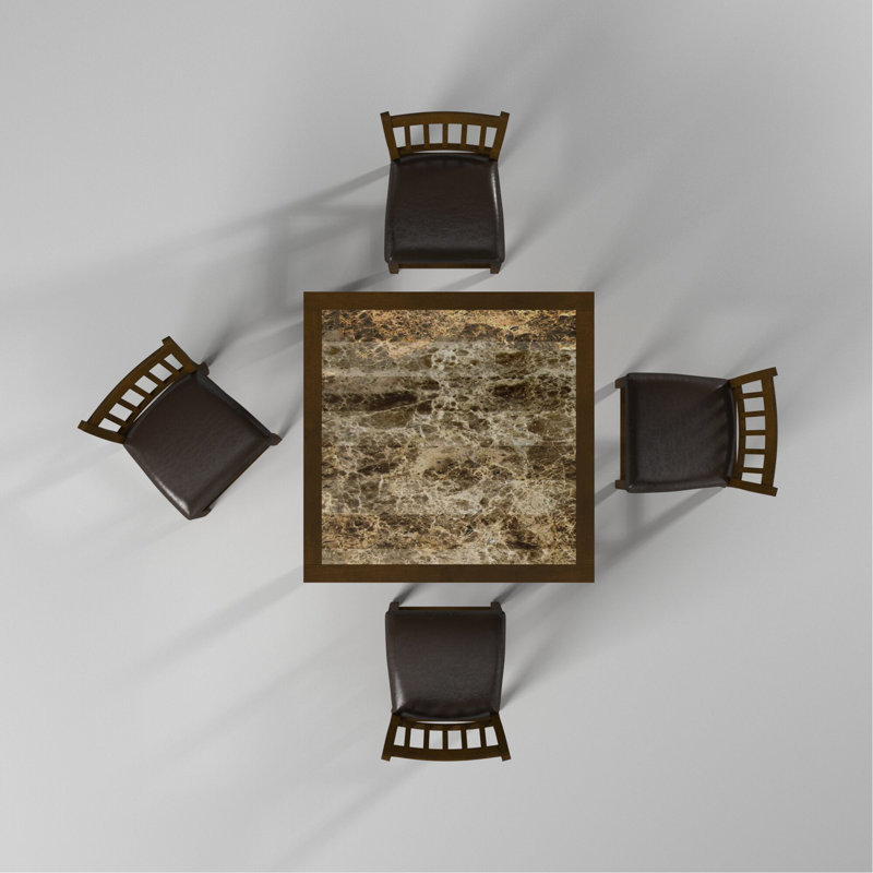 Grande table bistro espresso de style traditionnel avec paresseux amovible 18 po