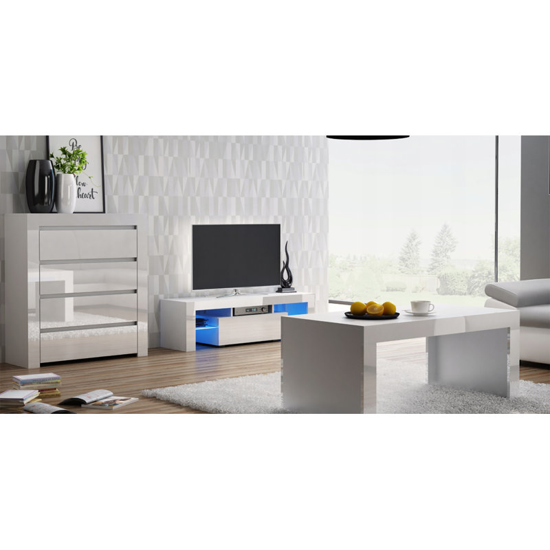 Allengrove Unfinished TV Stand for TVs up to 60", White