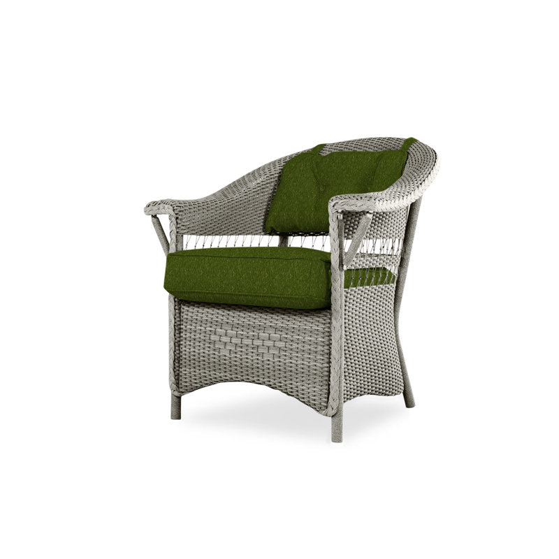 Nantucket Outdoor Dining Armchair, Rumba Straw, Pewter