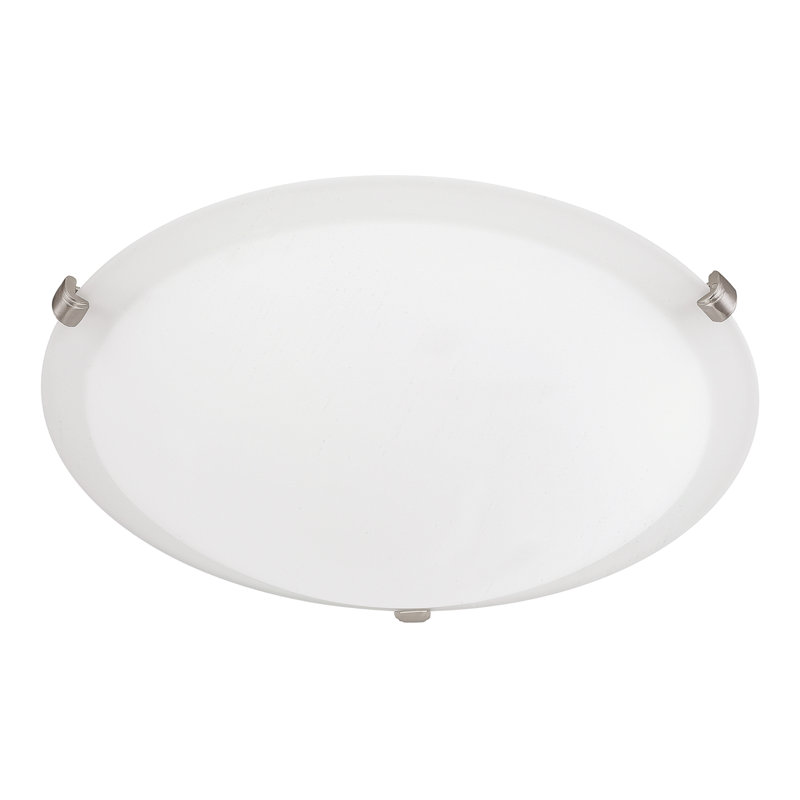 Keaney Glass Flush Mount, White