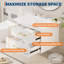 Meuble-lavabo mural 30 po avec lavabo en céramique, meuble-lavabo mural moderne avec 2 tiroirs à fermeture en douceur et poignées dorées-123543743