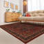 Tapis oriental en laine rouge à motif floral bordeaux Langley Street-70568986