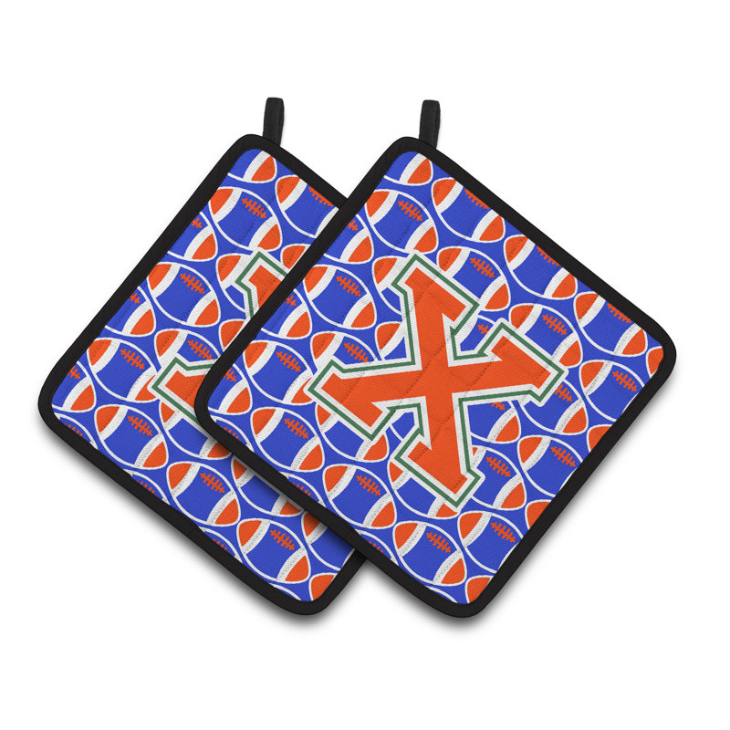 Poignée de football, X, Vert / Bleu / Orange
